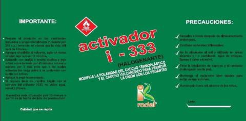 ACTIVADOR I-333 MAS DISEÑO DE ETIQUETA