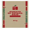 a MURIATO DE POTASIO ROJO 50 kg más diseño de empaque
