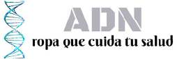 ADN ROPA QUE CUIDA TU SALUD MAS LOGO