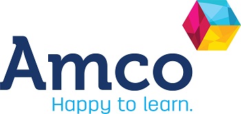 Amco Happy to learn. (MÁS LOGOTIPO)
