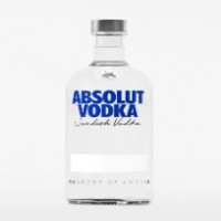 ABSOLUT VODKA + DISEÑO BIDIMENSIONAL DE BOTELLA A COLORES