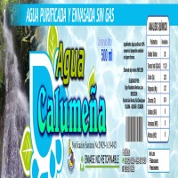 Agua Calumeña más diseño de etiqueta