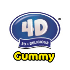 4D GUMMY 3D + DELICIOUS MAS LOGOTIPO