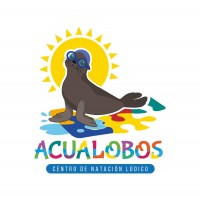 ACUALOBOS CENTRO DE NATACIÓN LÚDICO MÁS LOGOTIPO