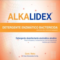 ALKALIDEX DETERGENTE ENZIMÁTICO BACTERICIDA HIDROSOLUBLE DESCONTAMINANTE Y DISEÑO DE ETIQUETA