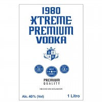 1980 XTREME PREMIUM VODKA MÁS DISEÑO