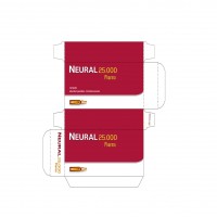 NEURAL 25.000 PHARMA MÁS DISEÑO DE CAJA en desplegable