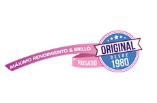 MÁXIMO RENDIMIENTO & BRILLO ROSADO ORIGINAL DESDE 1980 + DISEÑO DE ETIQUETA A COLORES