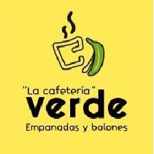 "La cafetería" Verde más Logotipo