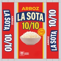 ARROZ LA SOTA 10/10 AGROSANO más diseño de empaque en desplegable