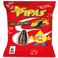HISPANAMUR PIPAS JALAPEÑO MÁS DISEÑO DE EMPAQUE VISTA FRONTAL